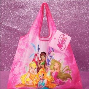 Winx Club Licensed, Foldable, Reusable Shopping Bag, Tote, NEW, Pink
